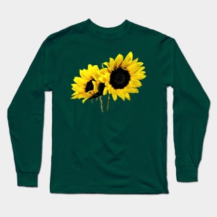 Two Small Sunflowers Long Sleeve T-Shirt